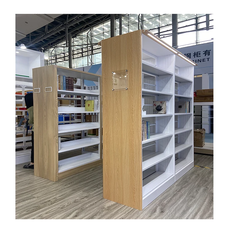 Vintage Library Steel Stationary Cup Board Unique Moving Bookshelf Premium Library Furniture