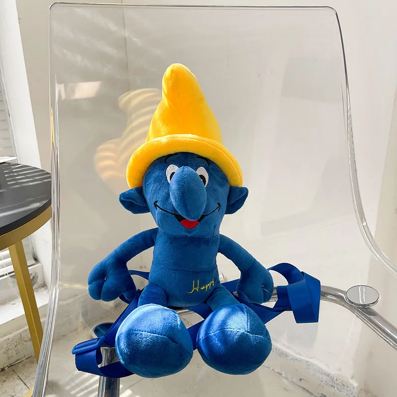 Cartoon smurf stuffed toy blue elf plush doll the smurfs plush hand bags anime plush toys