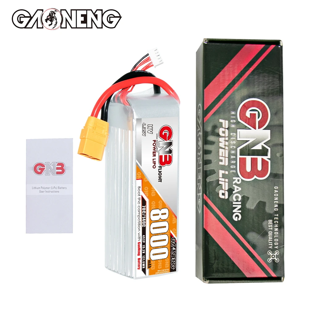 GNB GAONENG LiHV 8000 мАч 4S 15 2 В 70C 140C XT90 RC LiPo батарея для автомобиля FPV Дрон лодка мягкая упаковка