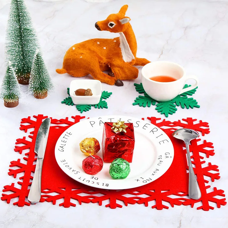 Christmas Placemat Christmas Decoration Home Felt Pendant New Year Home Decor Christmas Table Decoration