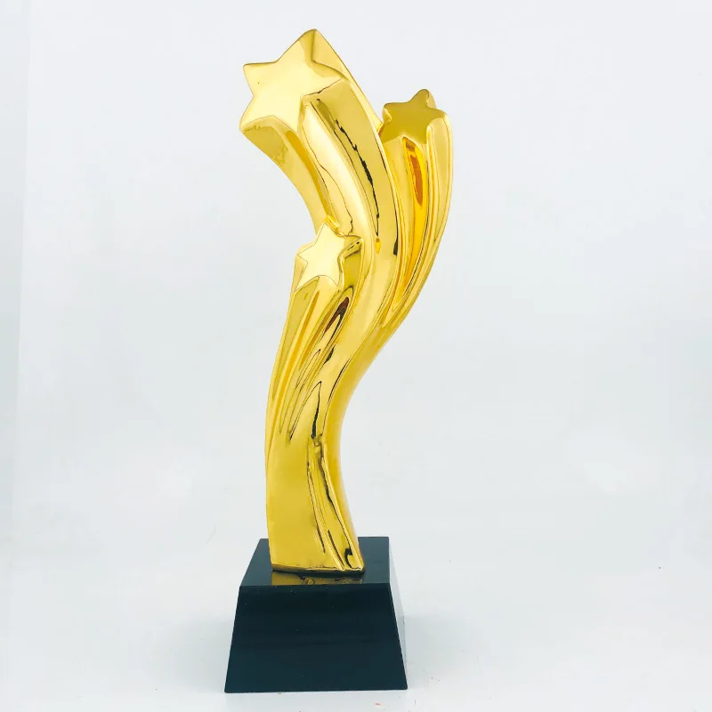 Big Discount Souvenir Gift Custom Logo Star Shape Best Sale Various Sizes Crystal Resin Trophy For Sale