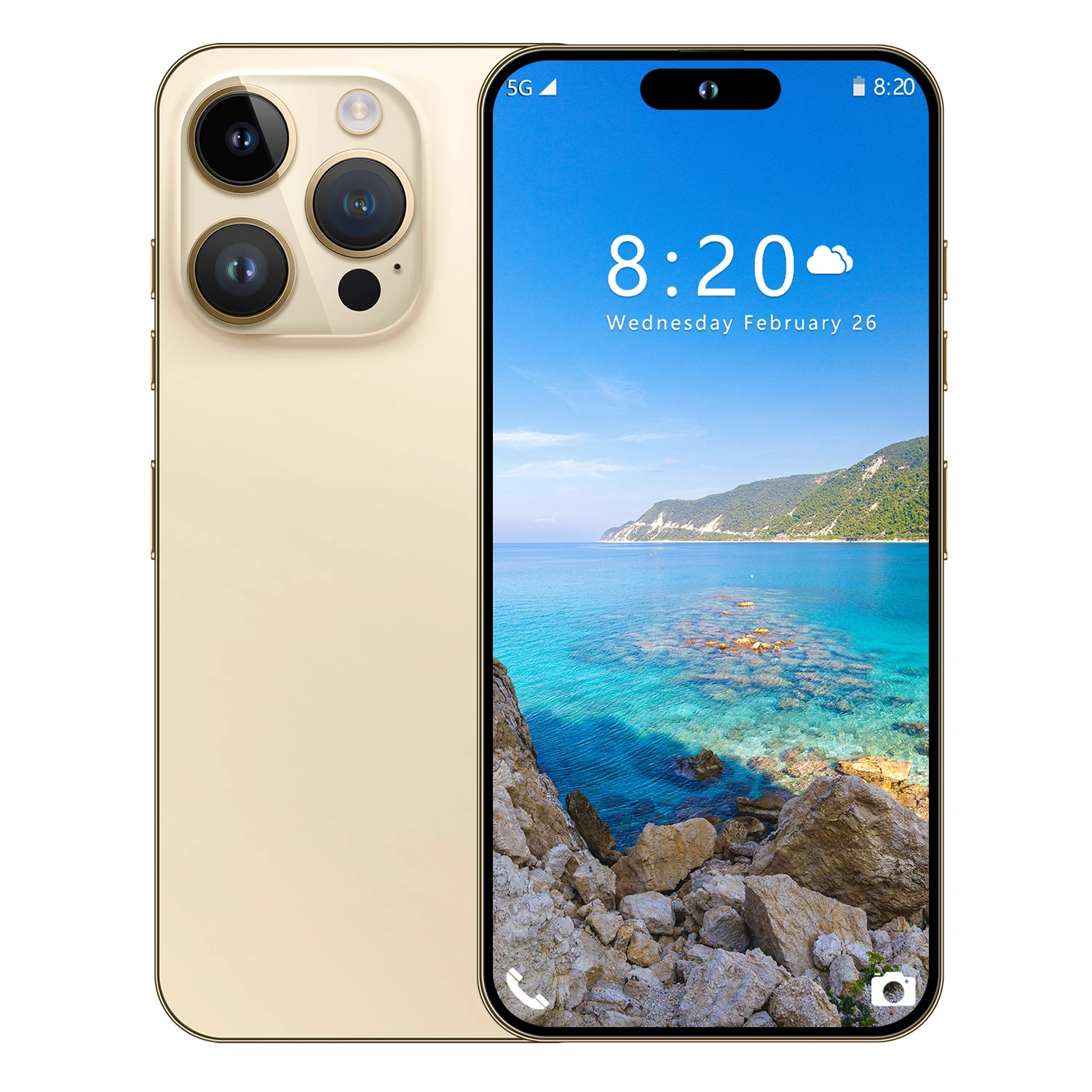 15 Pro Max 6.7inch Android 16gb+1TB Deca Core CPU Unlocked Smartphone 108MP Rear Camera Spanish German Mobile Cell Phone I15