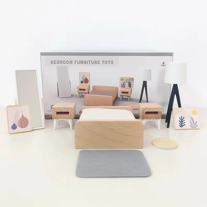 2024 new Hot sale in  Pretend Toy Mini Kitchen Furniture set montessori wooden toys toy kitchen set for child with ce and cpc