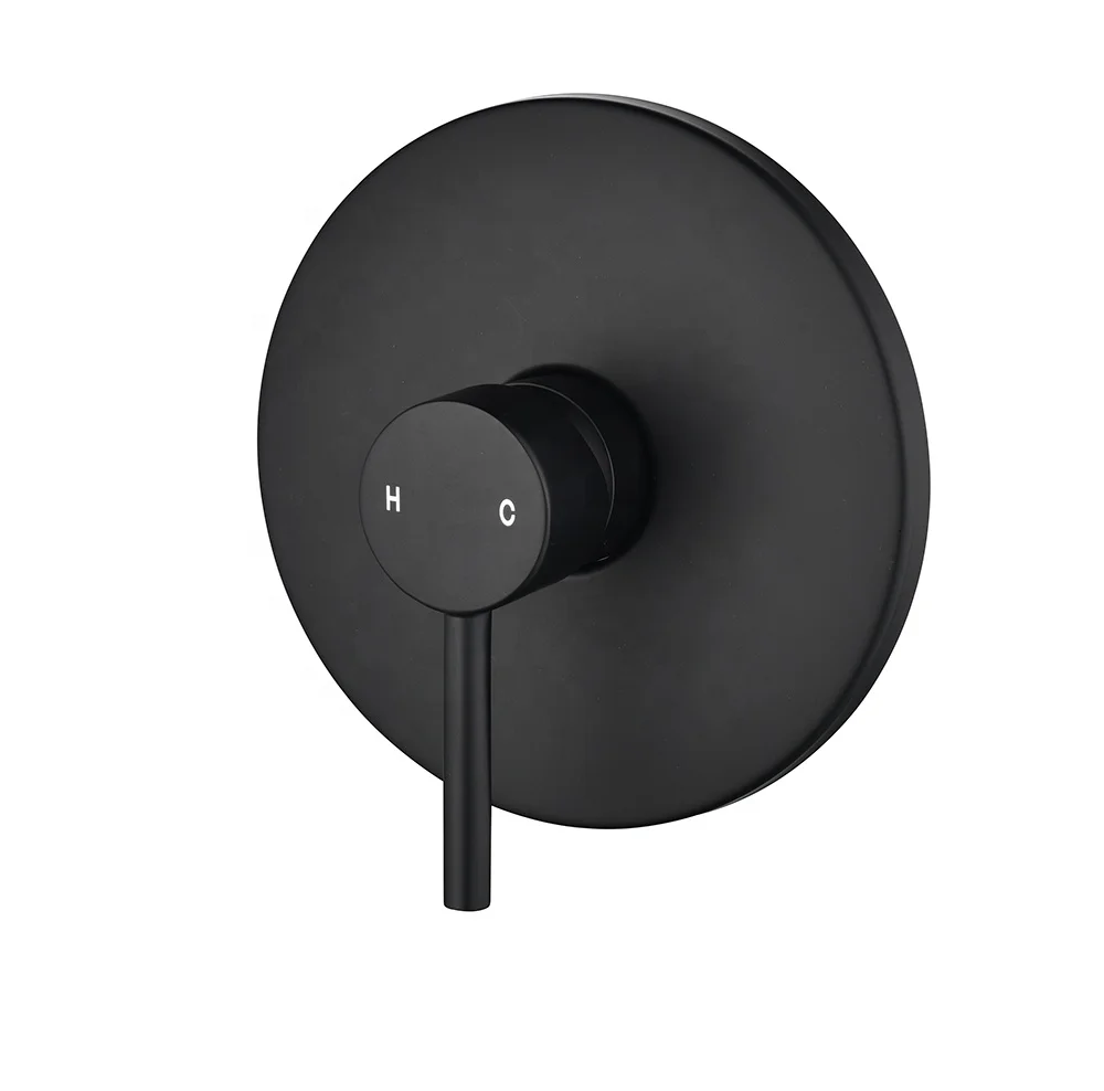 Into the wall concealed round  black  bath mixer waterfall sink kitchen faucet basin taps all copper main smart bathroom faucet