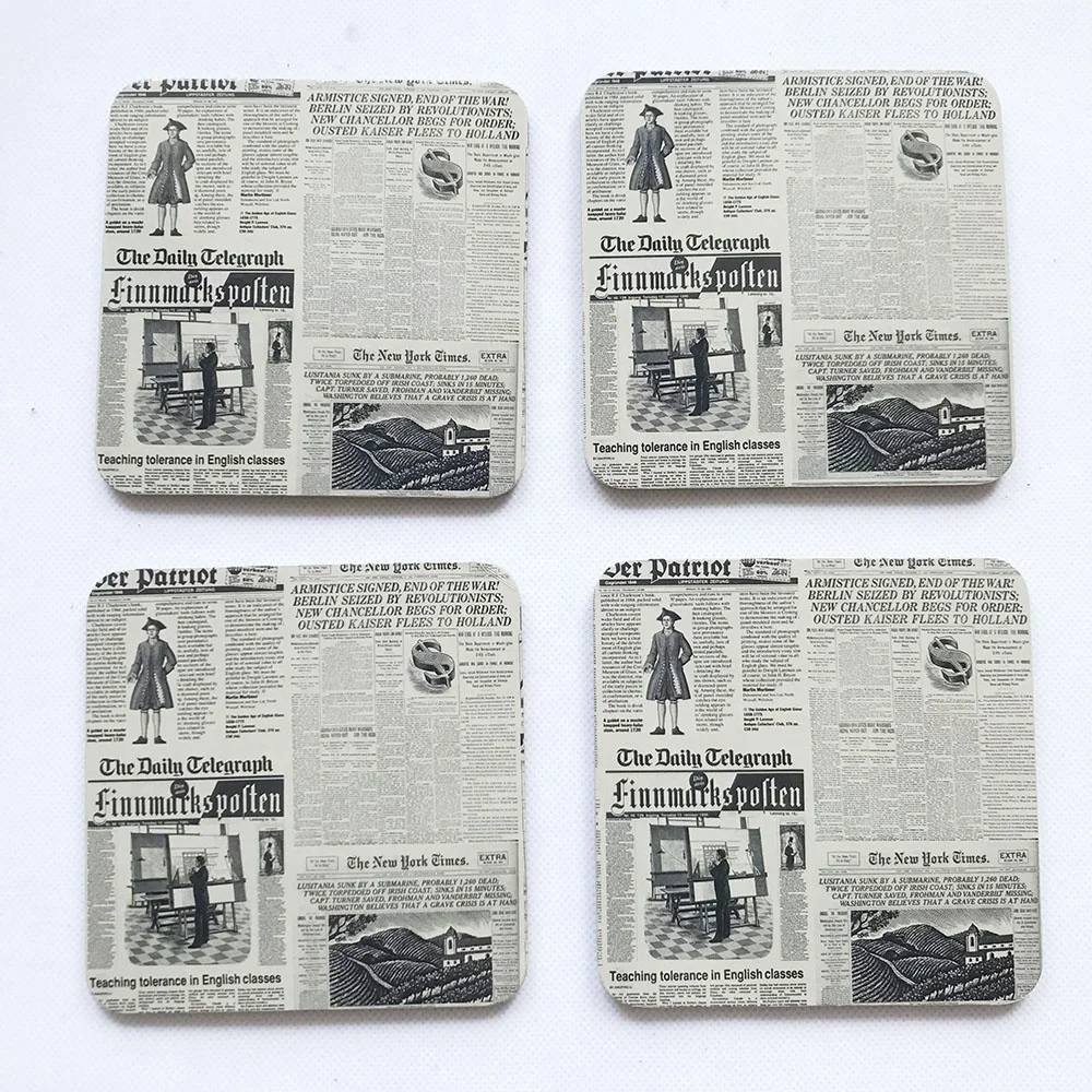 Customised Handmade Eco-Friendly Square Coaster Packaging Heat Resistant for Home Kitchen Decoration