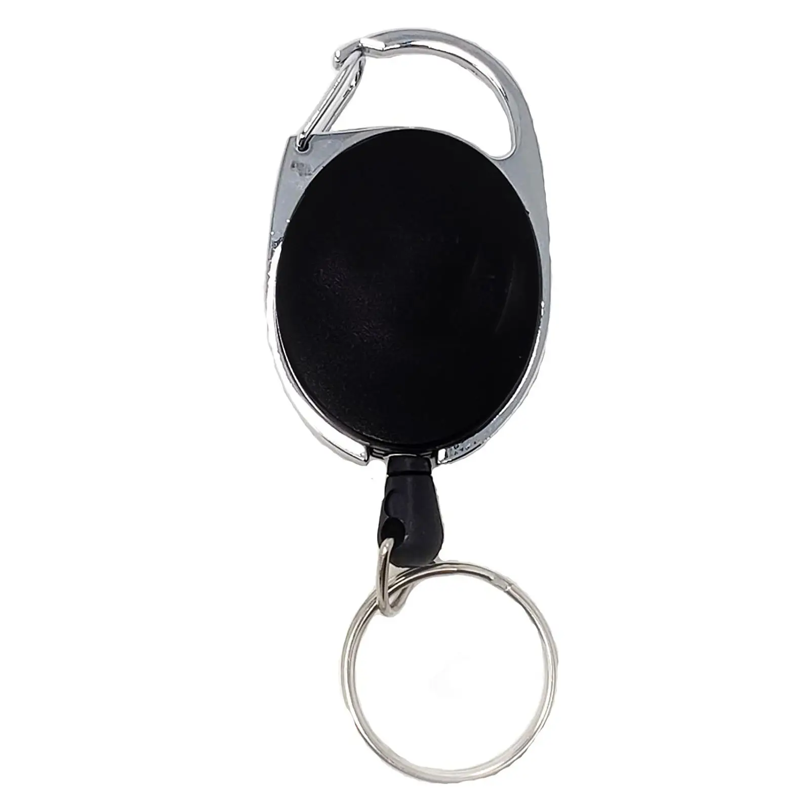 Wholesale Metal Easy Pull Buckle Outdoor Mountaineering Fishing Retractable Key Chain Horseshoe Chain Elliptical Easy Pull