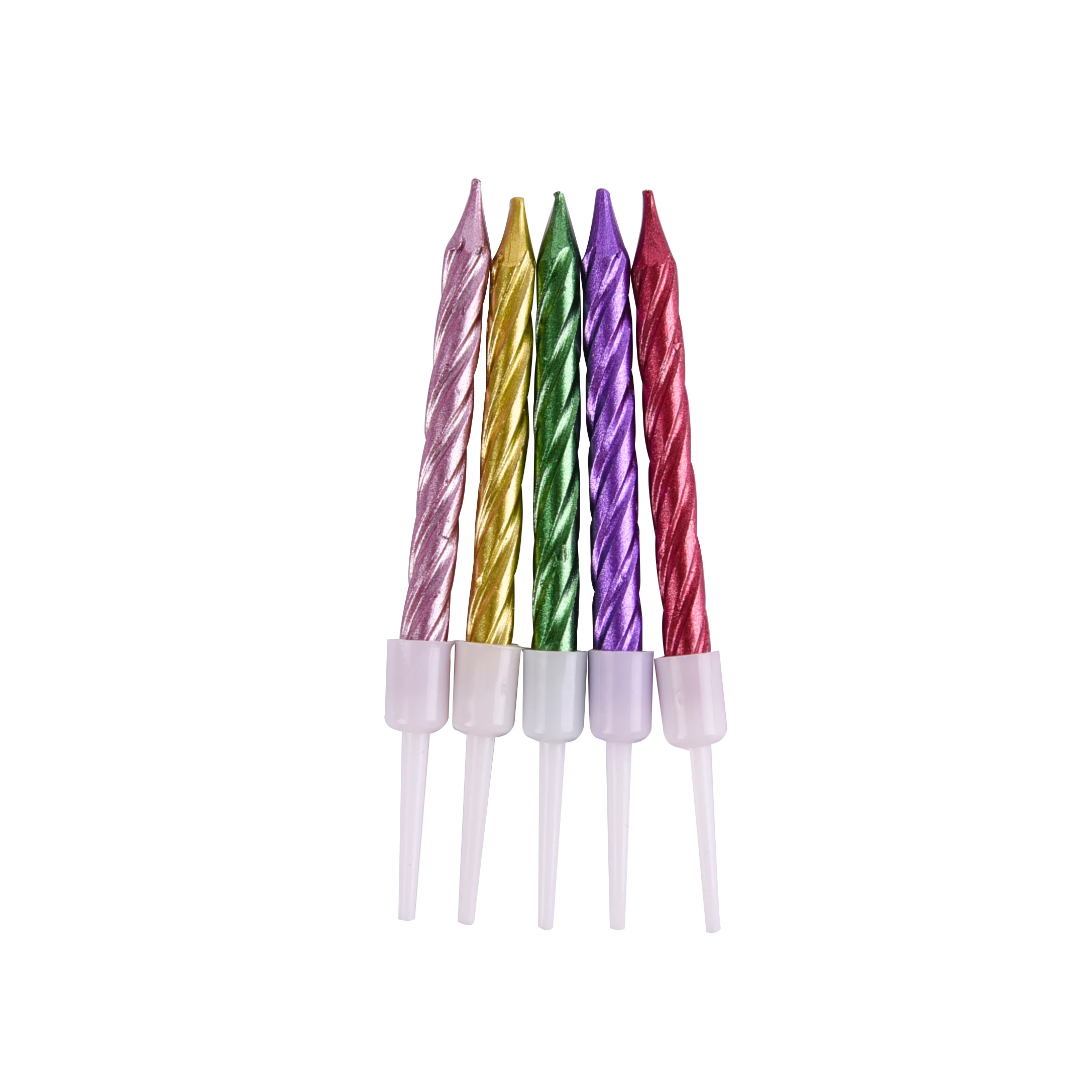 High End 100% Fully Refined Paraffin Wax Colourful Twist Taper Candle