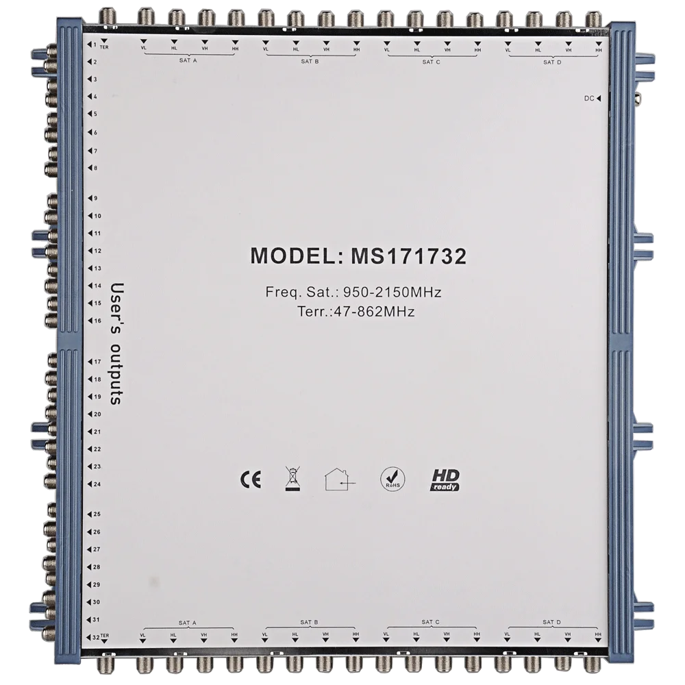  Satellite multiswitch 17 in 28 out Каскадный кабель