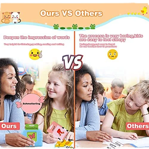 English Talking Flash Cards Early Education Machine 1.0 Audible Electronic Language Learning Interactive Device