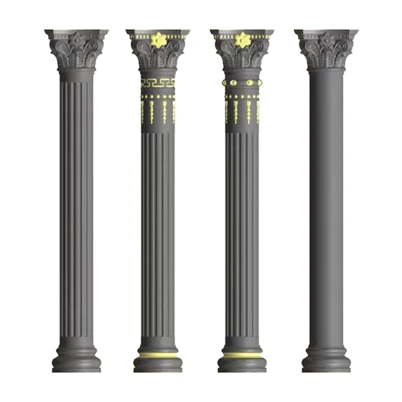 Concrete Cast Roman Round Column Roman Column Mouldings For Building Material Outdoor Decorative Abs Plastic Pillar Mold