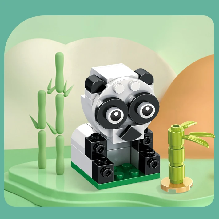 Заводская распродажа Детский конструктор маленький зоопарк животный мир лес