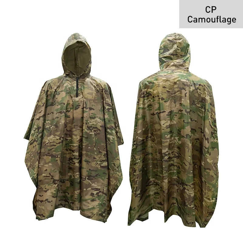 Polar Everest Rain Poncho 3 in 1 Multifunction Waterproof Outdoor Camouflage Poncho Raincoat for Backpacking Hiking Camping