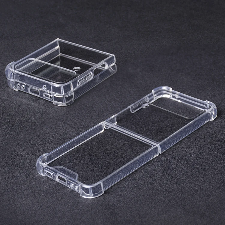 Factory price Clear Crystal Z Flip 4 TPU PC Shockproof Back Cover for Samsung Galaxy Z Flip 4 Ultra Clear Phone Case Z Flip 4