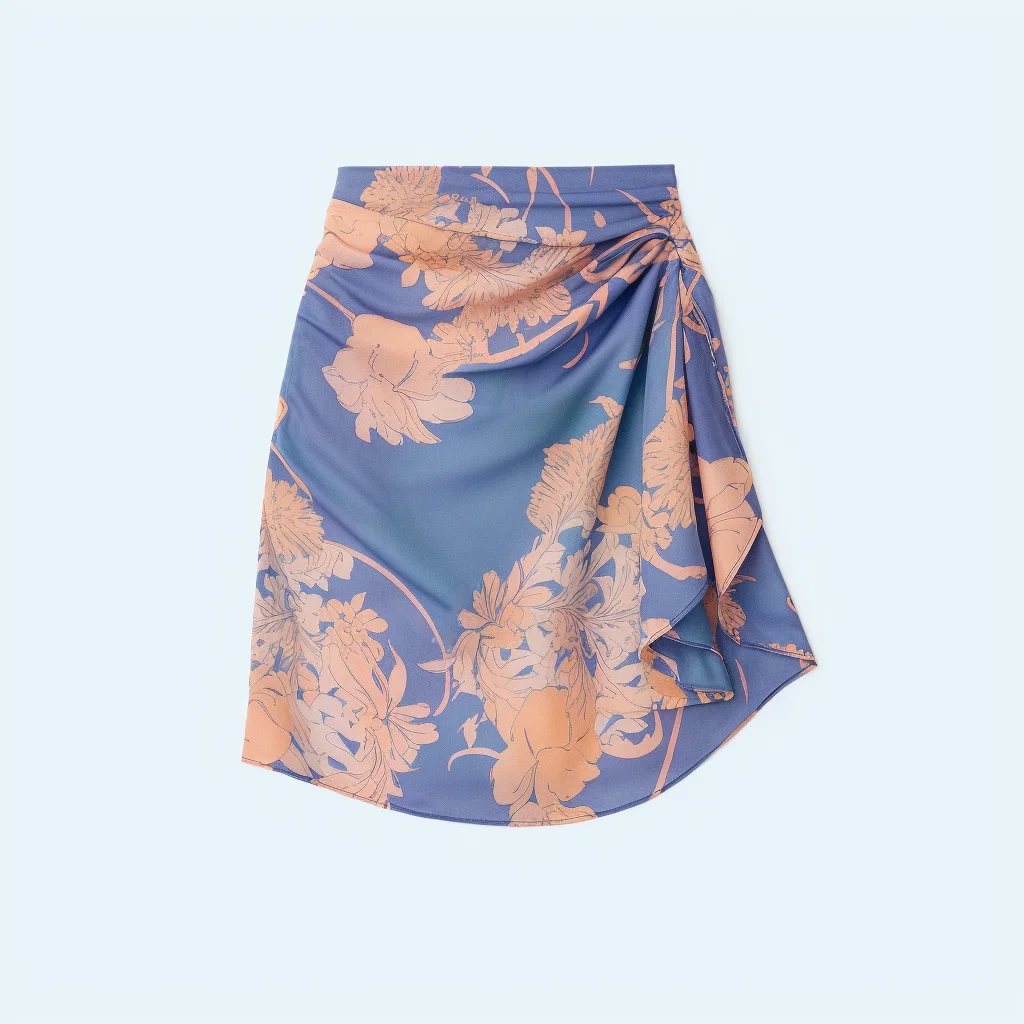 European and American models 2024 geometric pattern sexy waist stand collar long sleeves large long chiffon women dress