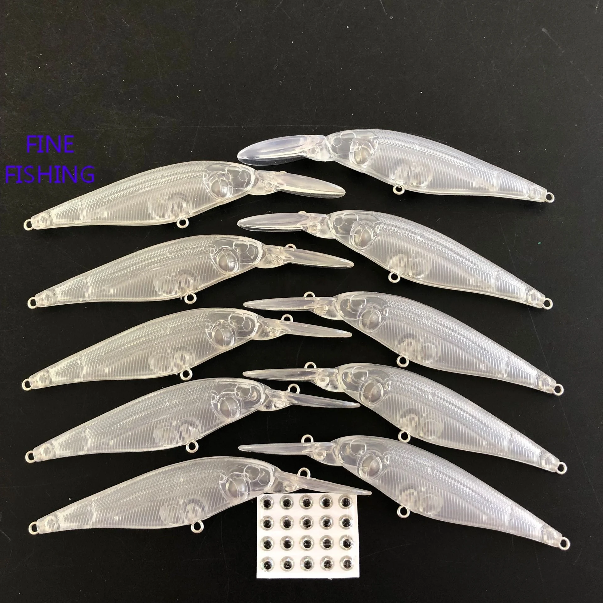 Unpainted fishing lure blank 8.6g 111mm Minnow bait lure body 204#