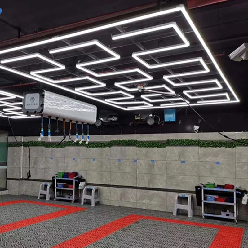 Customized High Quality Detailing Lights 4S Workshop Garage Hexagon Led Lights