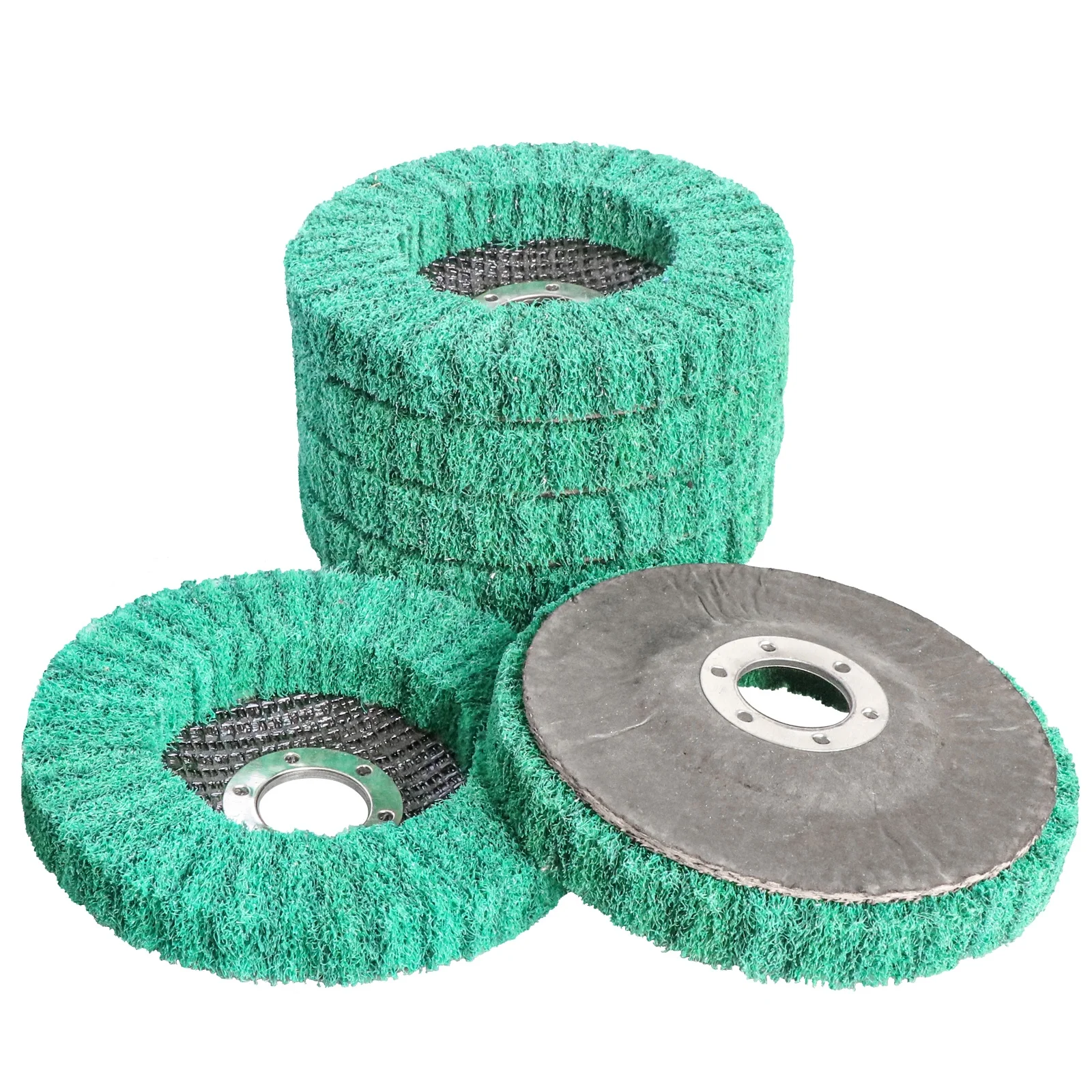 Green grit 180 Worth Buying 4.5 inch vertical Nylon Fiber grinding Flap disc Non-woven Polishing Wheel