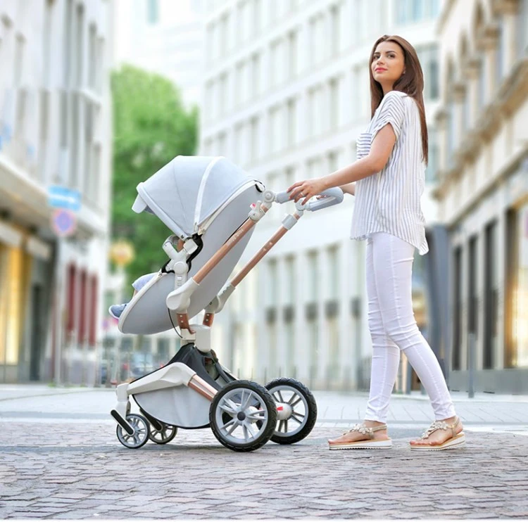 Purorigin Hot mom luxury egg shape high landscape  2 in 1travel system baby stroller carriage pram EN 1888 certification