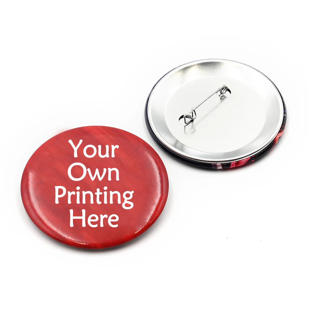 Supplier Wholesale Lapel Pin Style Custom Logo Button Tin Christmas Diy Button Badge Press
