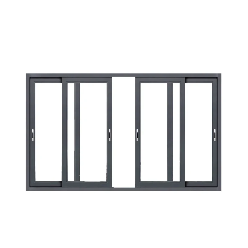 Aluminum alloy narrow edge double large glass automatic modern patio sliding door