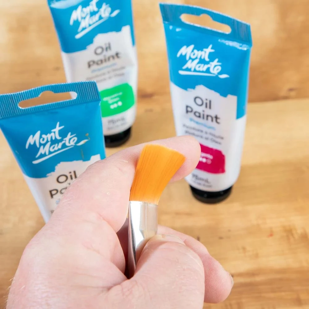 Mont Marte Taklon Brush Set Combination 12pc artist paint brushes