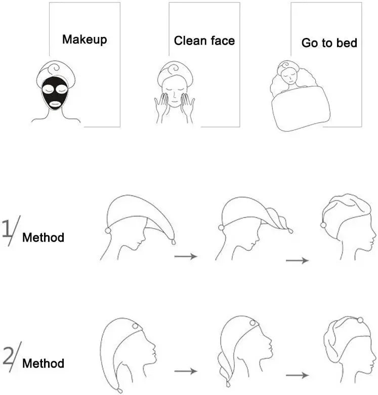 Luxury Rapid-Dry Hair-Drying Turban Hair Towel Wrap Ultra Soft and Absorbent Microfiber Towel for Hair