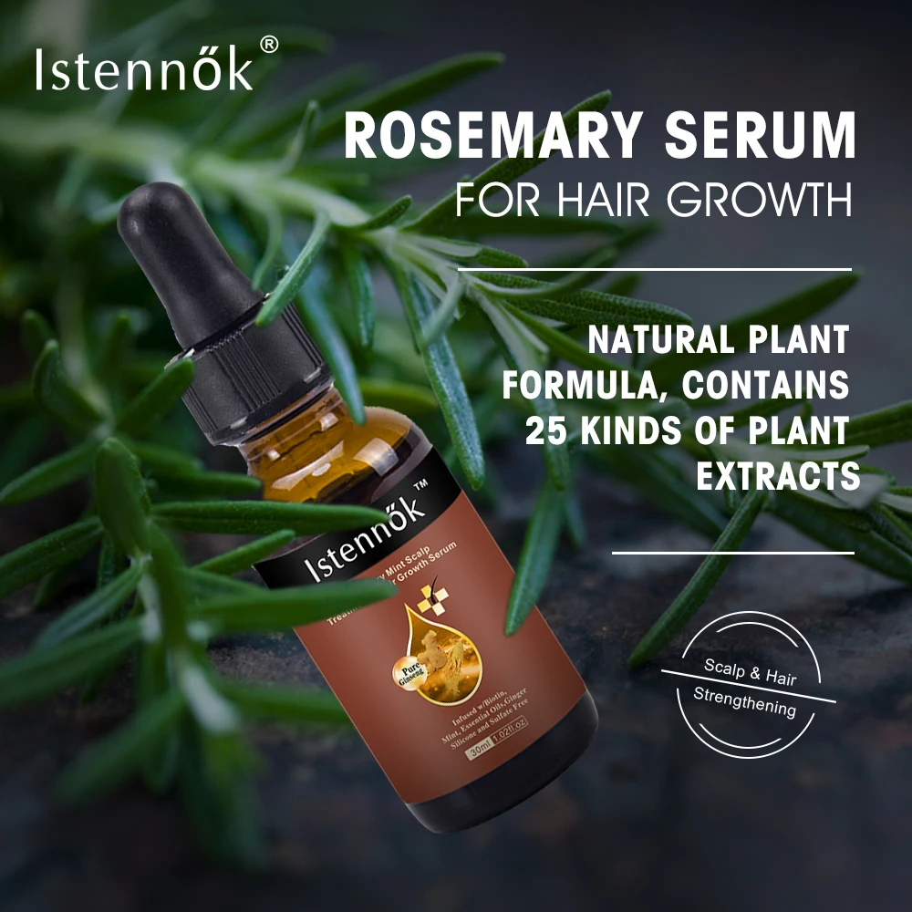 Natural Hair growth oil Effect Formula Men Women Rosemary Castor Oil Scalp Elixirs Hair Serum Loss Treatment Hair Growth Oil