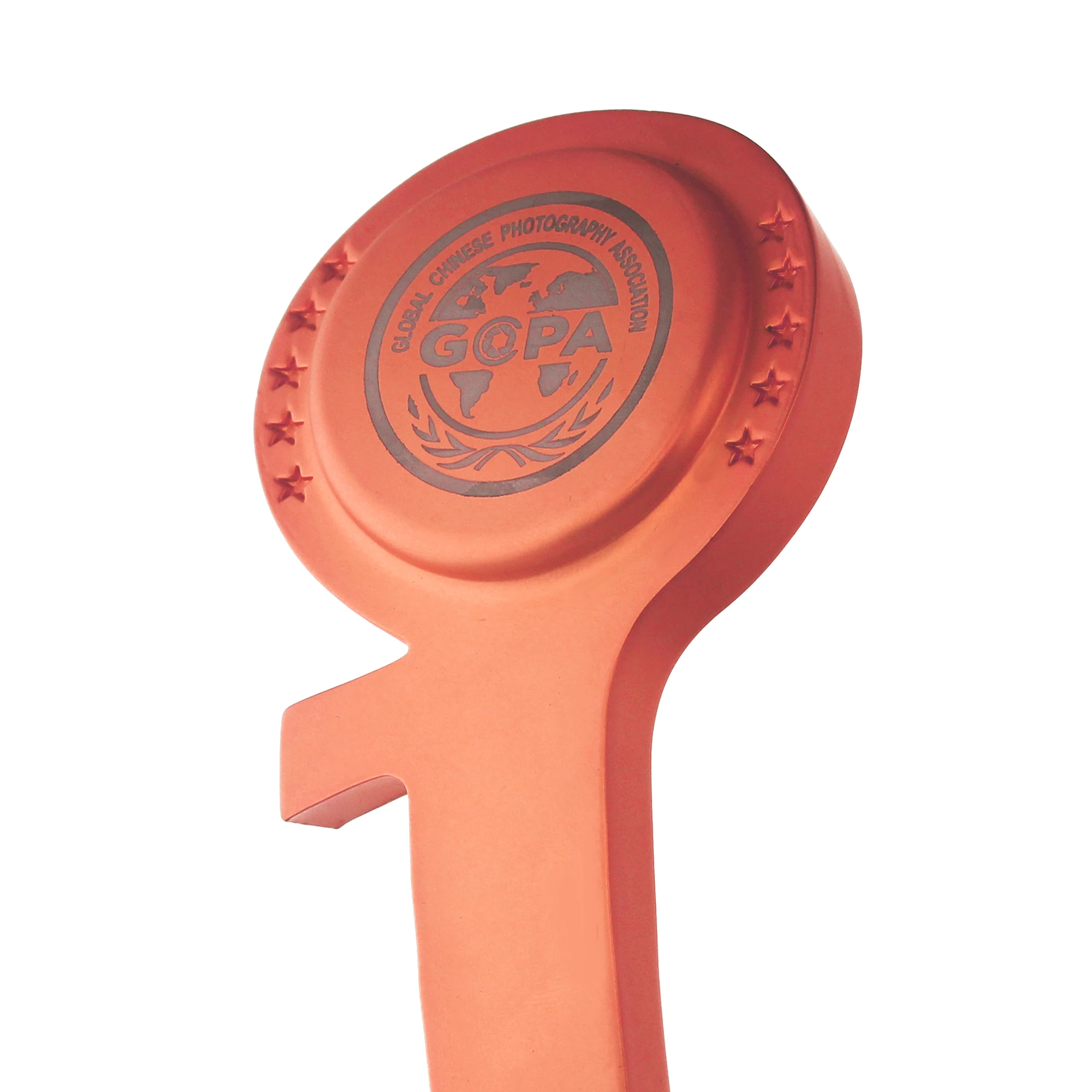 Персонализированные пятизвездочные круглые таблички Золотая концепция сувенирный трофей награда