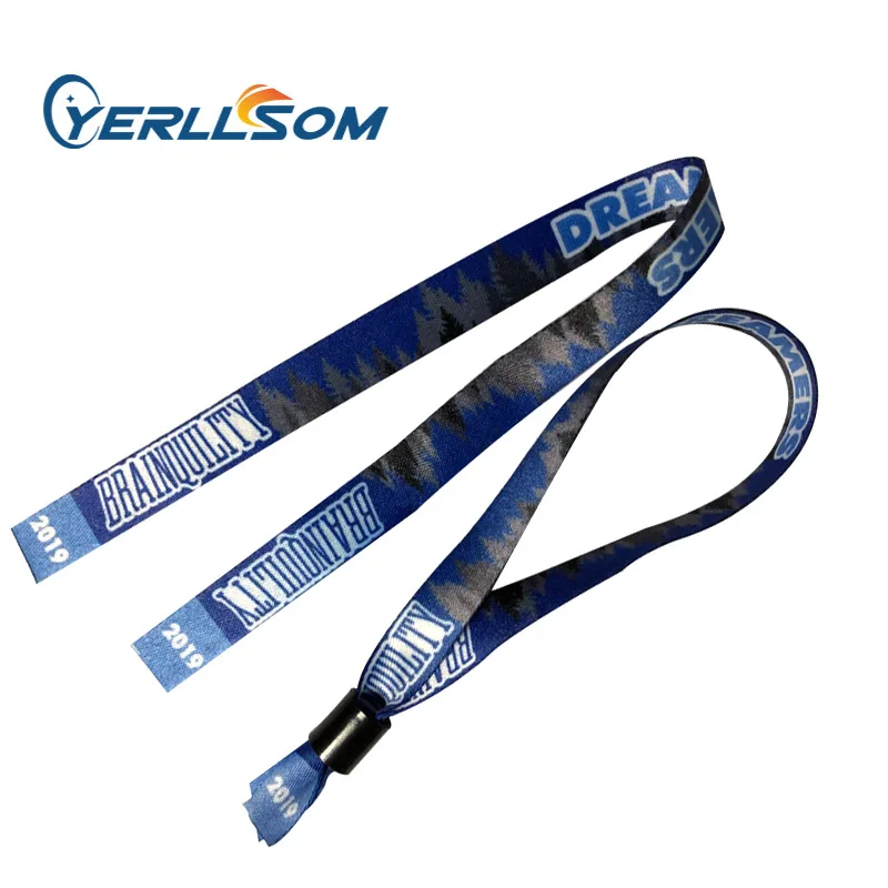 Wholesale High Quality Polyester Fabric Wristbands Personalized Custom Fabric Wristbands