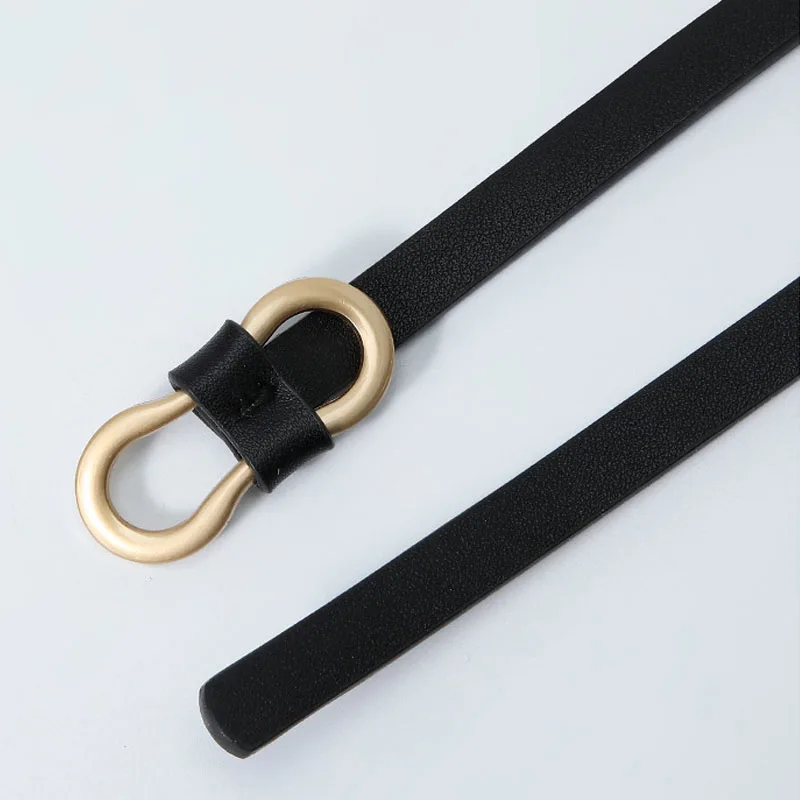 Custom New 10mm wide ladies girls skinny PU faux leather colorful slim fashionable dress belt