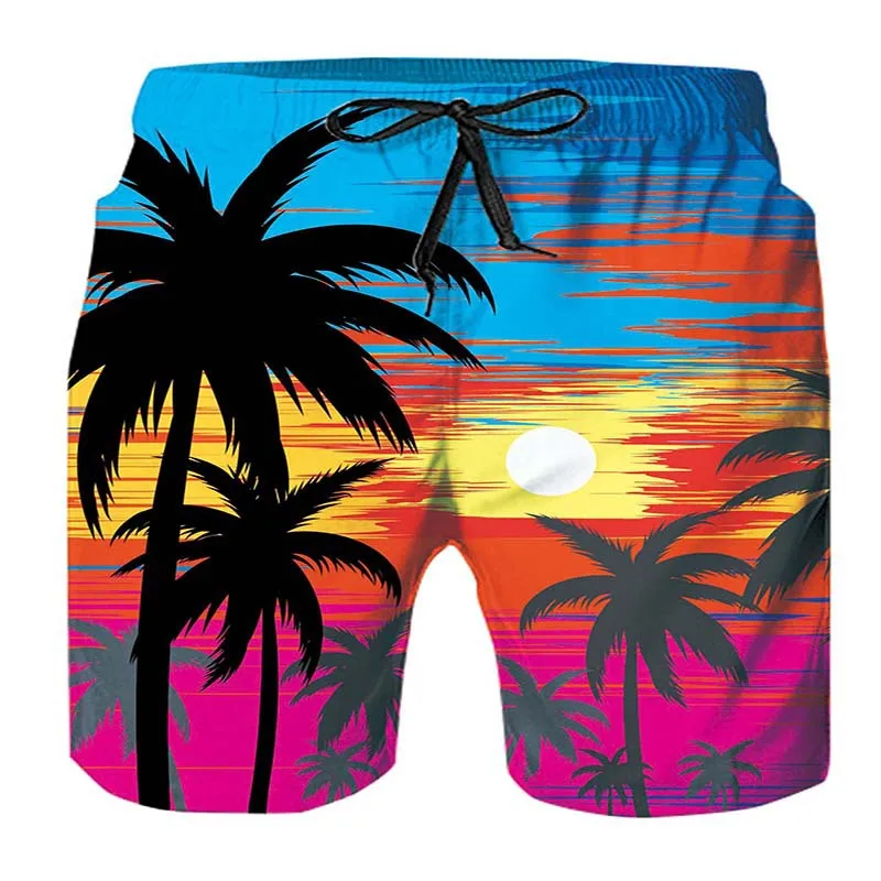 OEM Fashion Polyester Shorts Custom Logo Printing Shorts Men Beach Board Shorts&Swim Trunks For Men