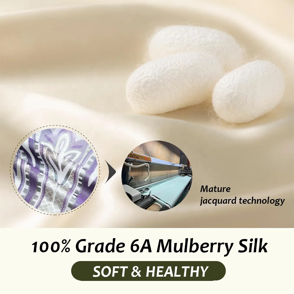 New Product 100% Mulberry Silk Jacquard Fabric Home Textiles Charmeuse Fabric