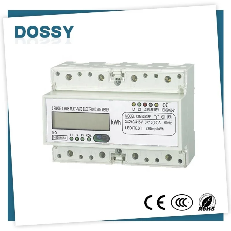 Modbus 3 фазы din-рейку счетчик энергии/din-рейку измеритель мощности