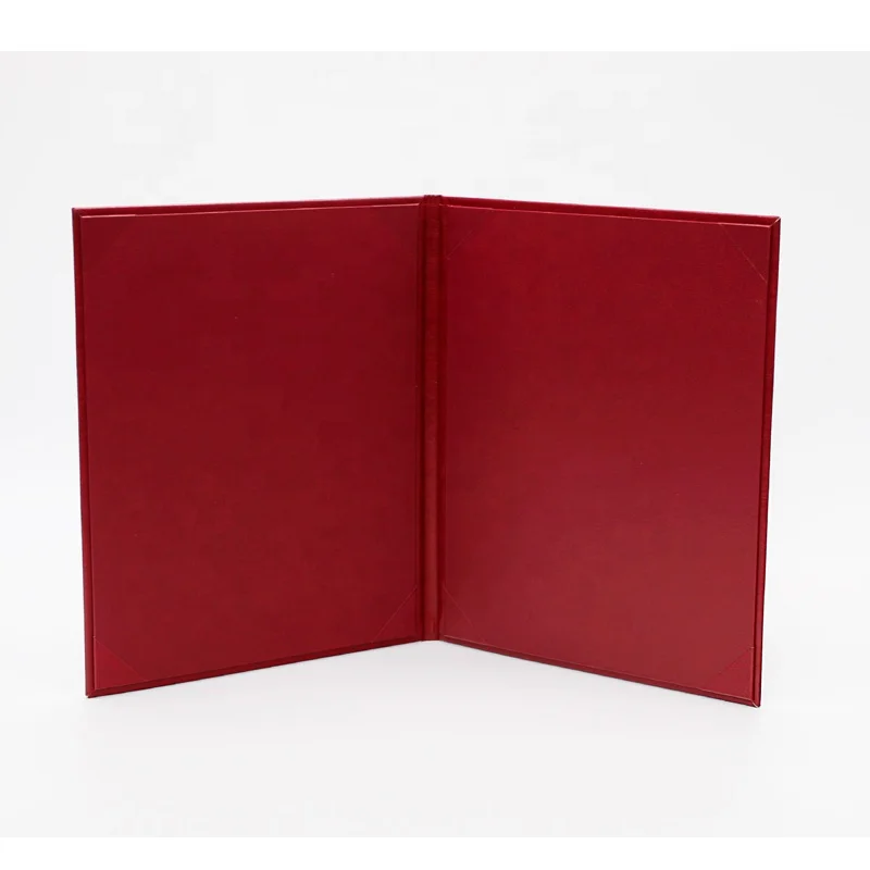 A4 PU Leather Kinds of Colors Restaurant Menu By High Quality Manufacture Factory