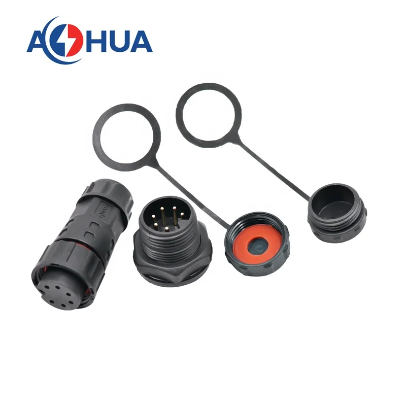 Nylon PA66 M20 5 Pin LED Power Cable Solder Type IP67/IP68 Waterproof Connector