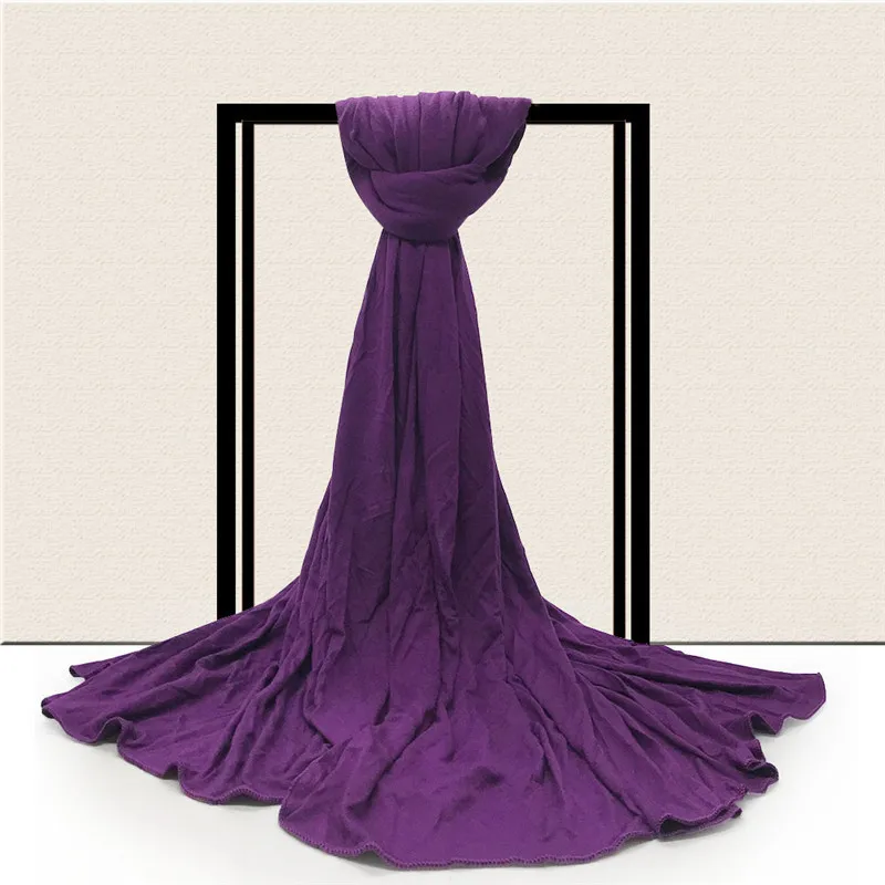 Zandy OEM modal fabric hijab musulman long modal cotton scarf khimar ethnic scarves shawls for women