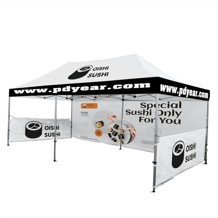 10x20ft 3x6m Heavy Duty Waterproof Custom Printing Aluminum Folding Gazebo Pop Up Canopy Tent for Event