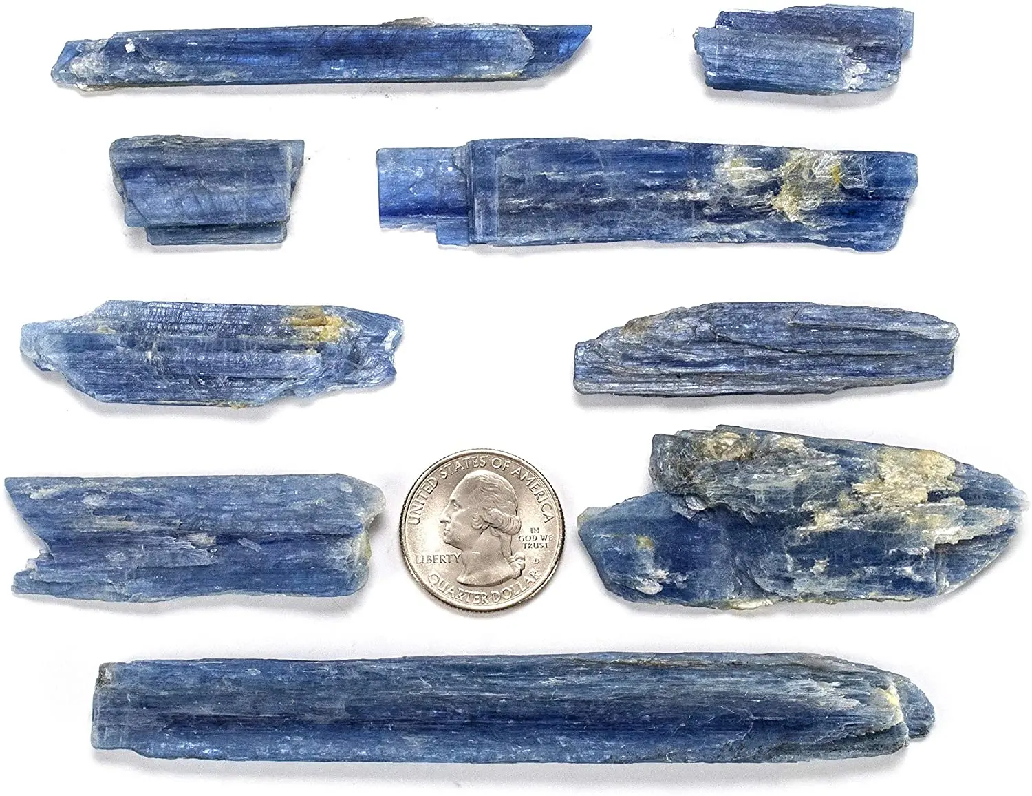 Natural High Energy Reiki Healing Calming Effects  Crystal Kyanite Blade Bundle for Meditation