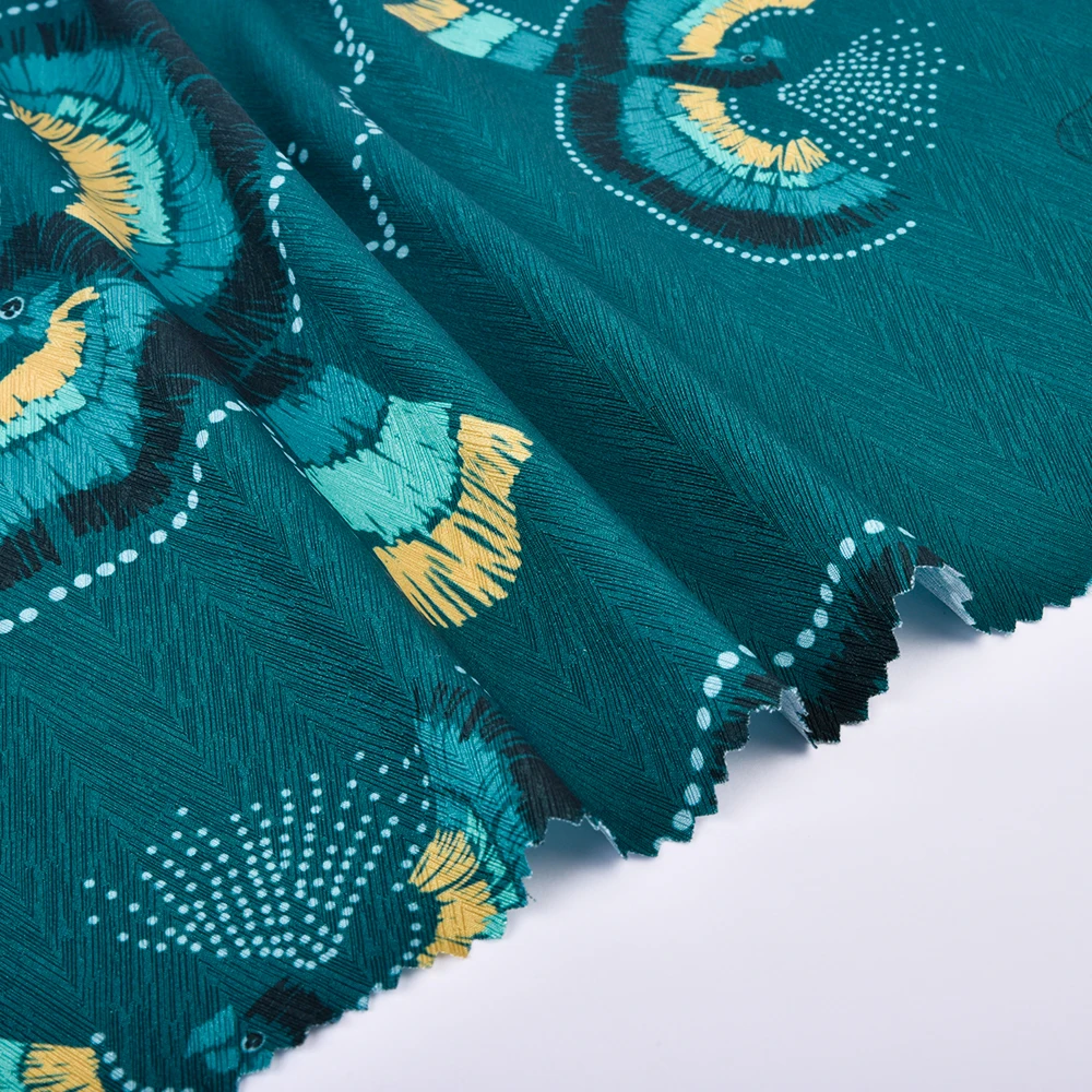 Creative animal pattern design soft 100% polyester print fabrics for clothing
