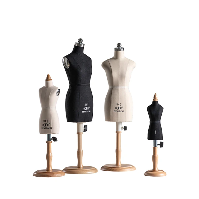 fashion mini female foam window display mannequin 1/2 half body torso mini miniature tailor dress form with base