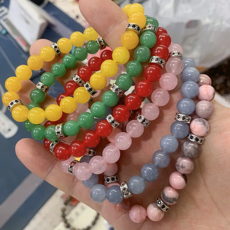 Hot Amethyst Agate Bracelet Copper Zircon Girlfriends Bracelet Accessories Crystal Single Ring Bracelet