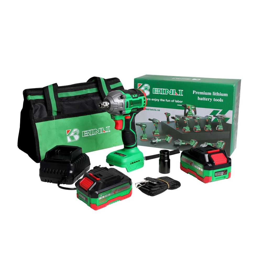 BINLI 1/2 Inch 350NM 600NM 1000NM Brushless Motor Li-ion 21V Battery Cordless Impact Wrench for Maki ta Impact Gun