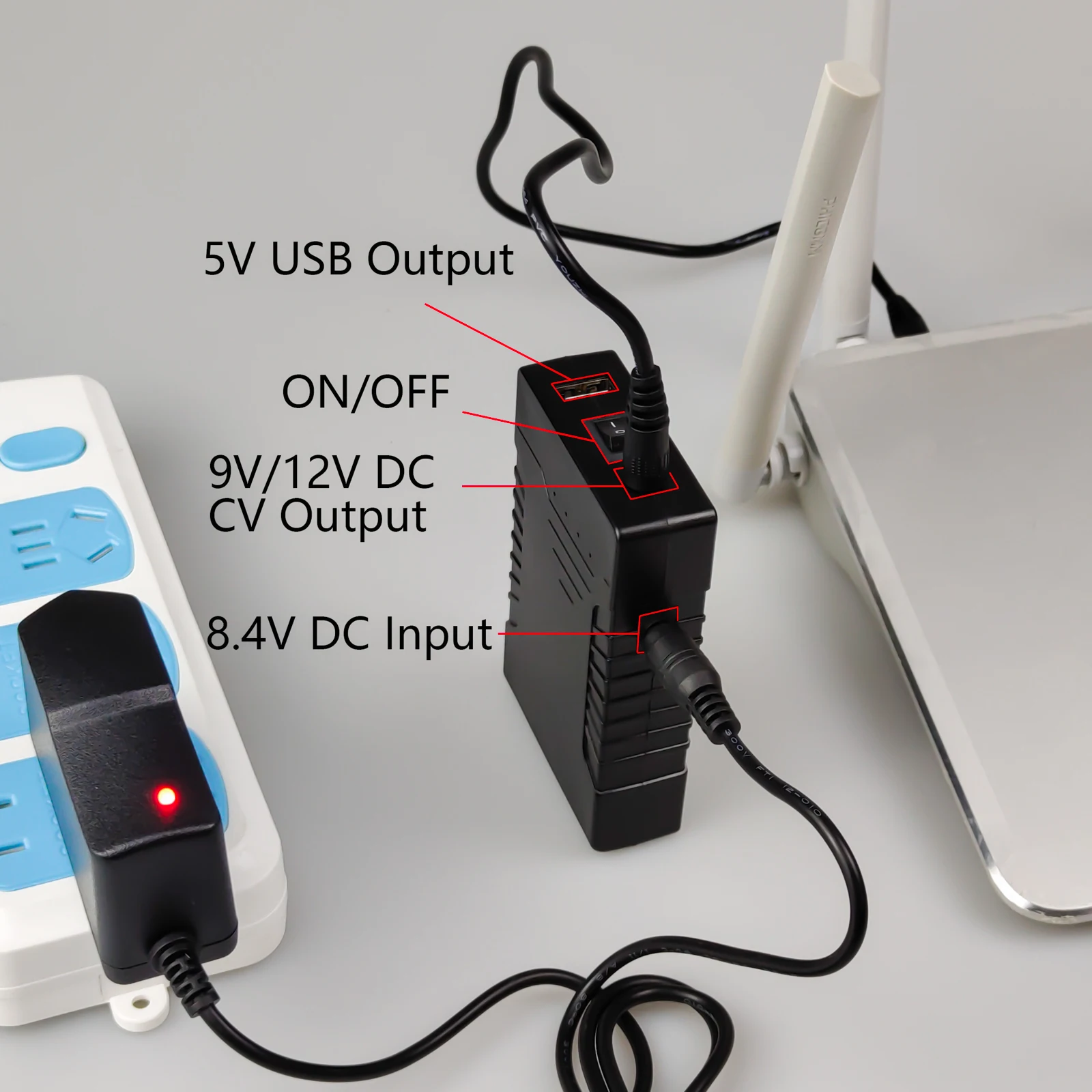 OL3 Stable Voltage 5V 9V 12V DC Output Online Mini UPS Backup Power For Wifi Router Modem CCTV Camera