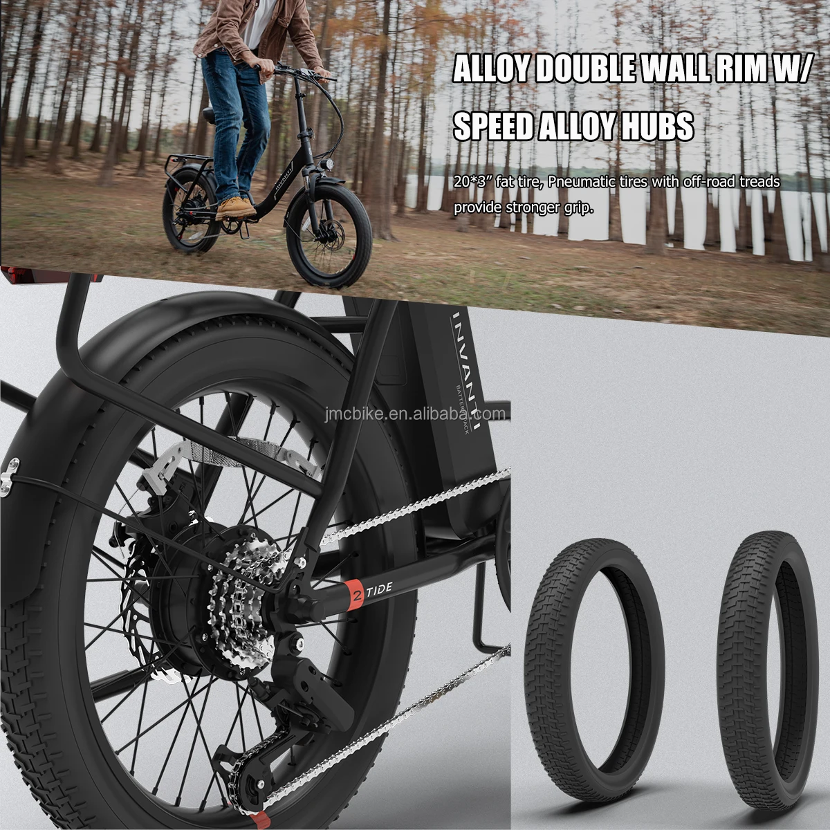 L20 Direct Factory 500W 48V Motor Full Suspension Foldable Ebike 2 Wheels 20' Fat Tire Retro Electric Bike