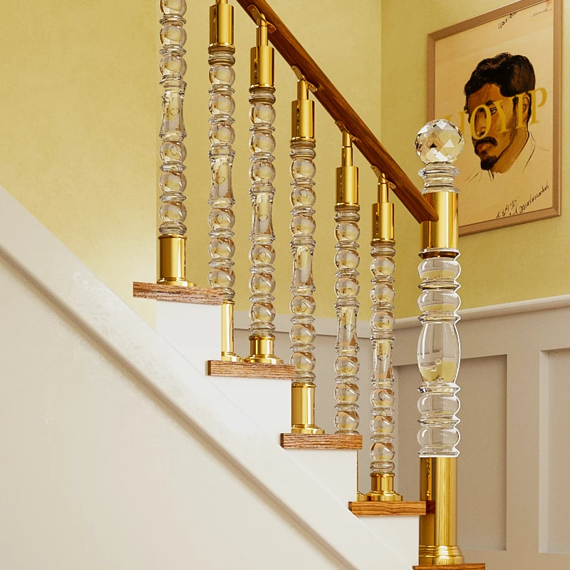 Treppenstufen aus Acryl Pmma China hot sale stainless steel 304 gold or silver for acrylic baluster staircase handrail