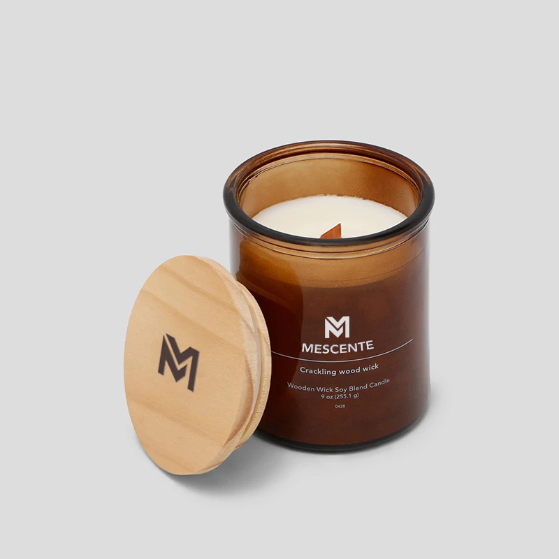 M&Scent natural wax 3-wick jasmine coconut candle with own logo, scented candles 3 wick jamaica