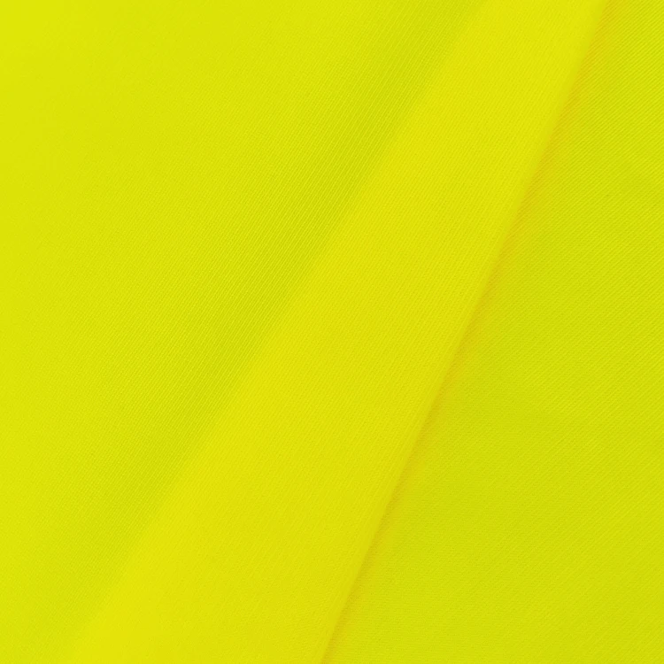 High Visibility Fluorescent Color 100% Polyester Knitting Fabric High Quality 120gsm Polyester Knitted Fabric for Safety Clothes