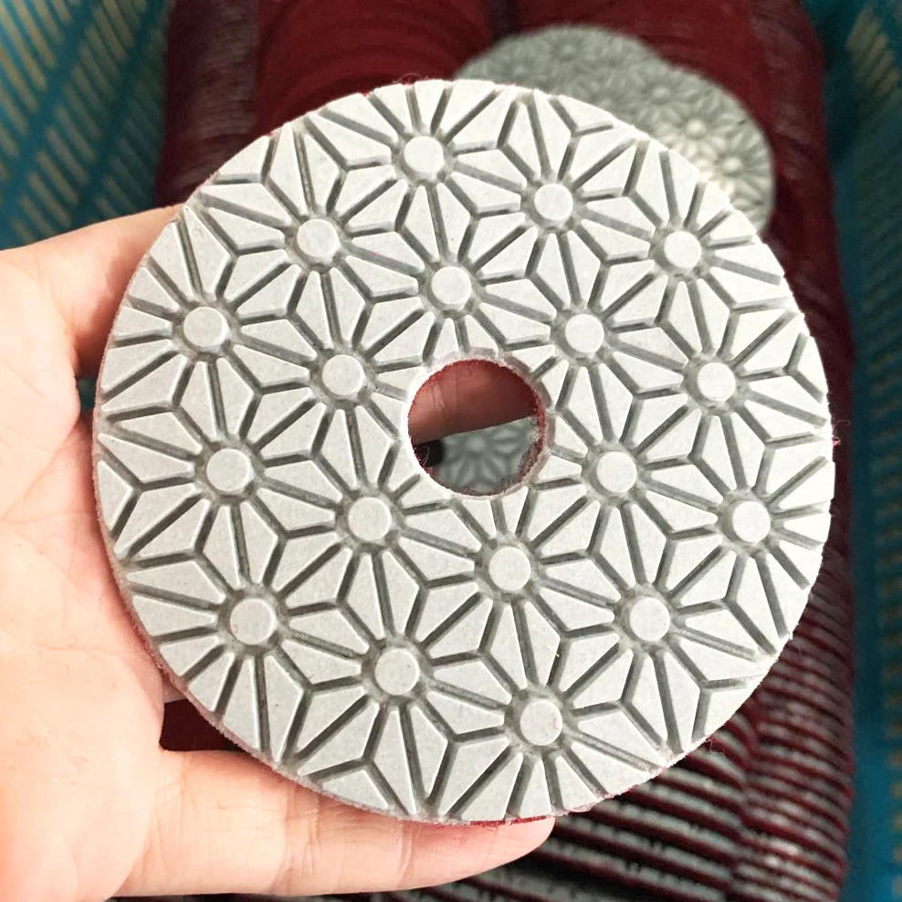 LITTLE ANT 4-step 3-step Flower Wet Polishing Pad Flexible Diamond for Stone Marble Granite Terrazzo Limestone Concrete