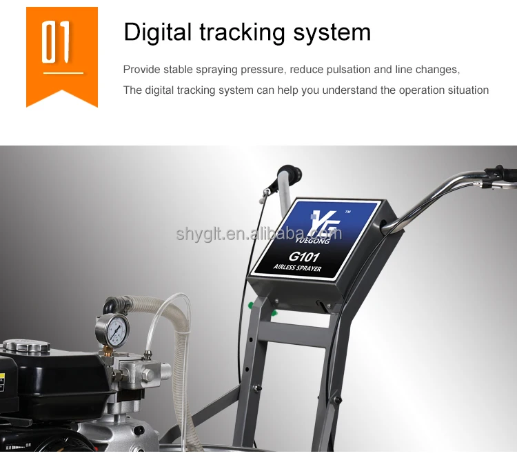 road construction machine paint hvlp spray gun coreless line marking paint machine gasoline paint sprayer road making machines