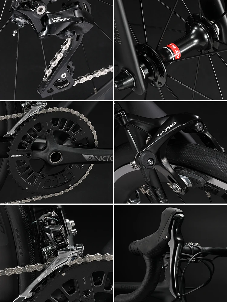 In Stock Road Bike Carbon Fiber for Sale R09 Shimanos R7000 22 SPEED V Brake Carbon Frame Racing Bicycle 700C Bicicleta for Adult